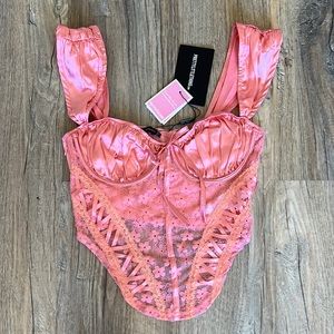 pretty little thing corset top size US 6 new with tags
